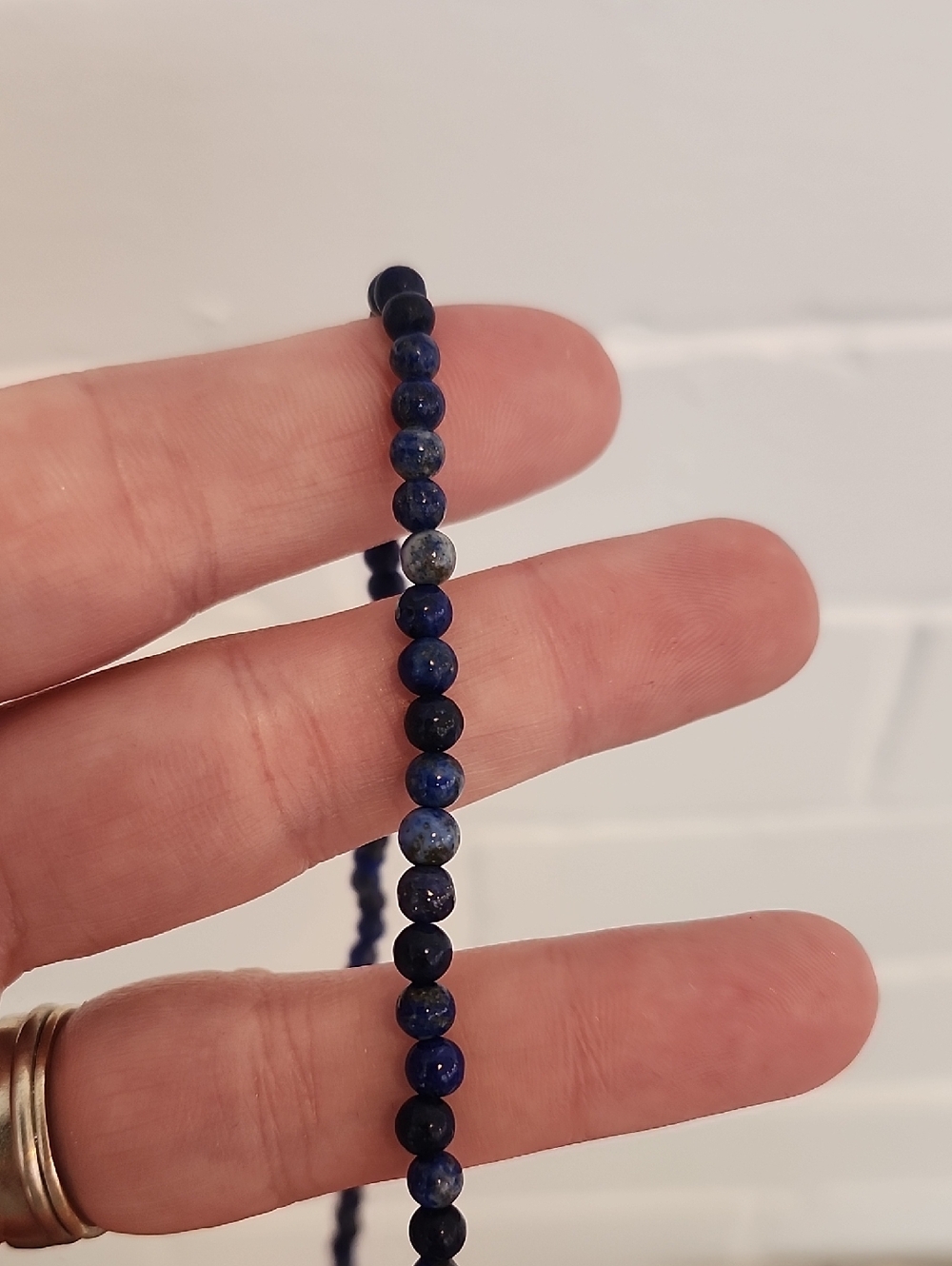 Beaded Blue Necklace - Picture 3 of 5